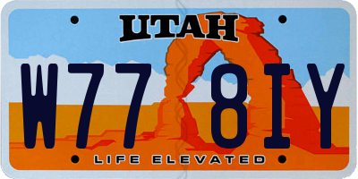 UT license plate W778IY
