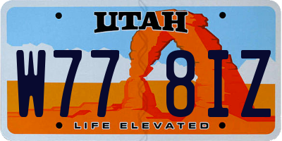 UT license plate W778IZ