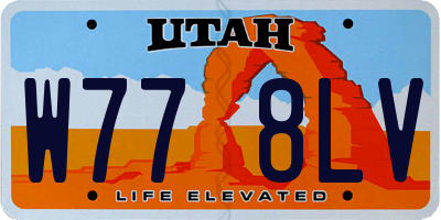 UT license plate W778LV