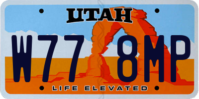 UT license plate W778MP