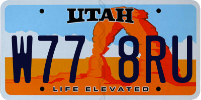 UT license plate W778RU