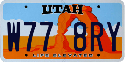 UT license plate W778RY