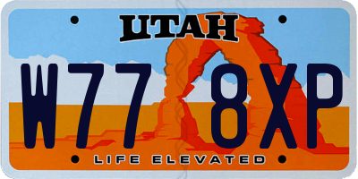 UT license plate W778XP