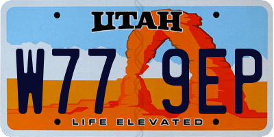 UT license plate W779EP