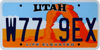 UT license plate W779EX