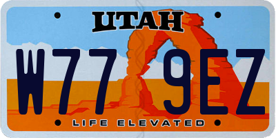 UT license plate W779EZ