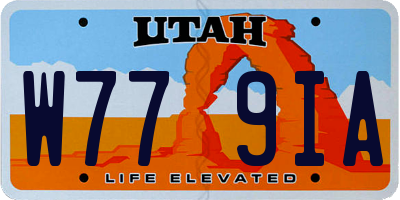 UT license plate W779IA