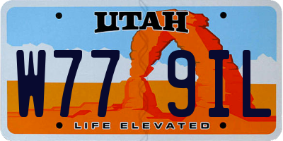 UT license plate W779IL