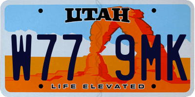 UT license plate W779MK