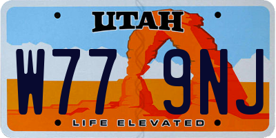 UT license plate W779NJ