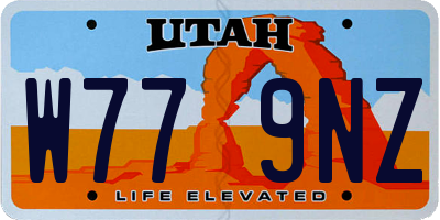 UT license plate W779NZ