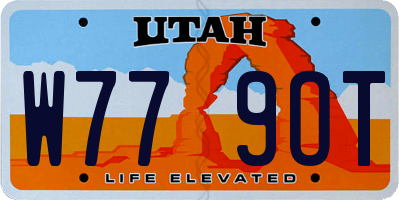 UT license plate W779OT