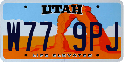 UT license plate W779PJ