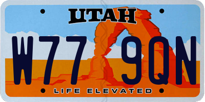 UT license plate W779QN