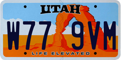 UT license plate W779VM