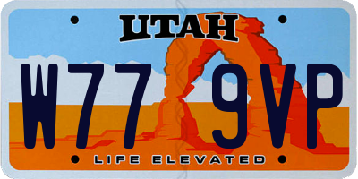 UT license plate W779VP
