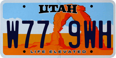 UT license plate W779WH