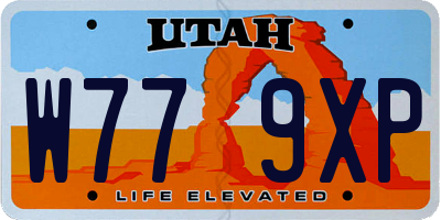 UT license plate W779XP