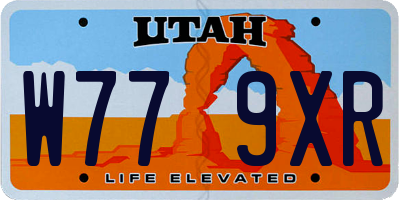UT license plate W779XR