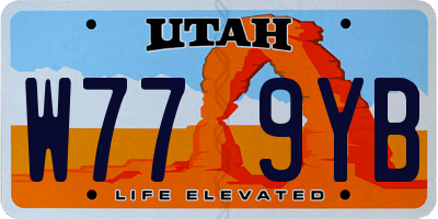 UT license plate W779YB