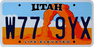 UT license plate W779YX