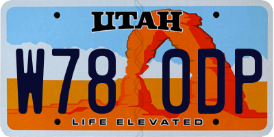 UT license plate W780DP