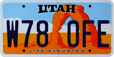 UT license plate W780FE