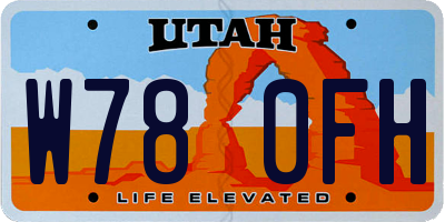 UT license plate W780FH