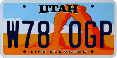 UT license plate W780GP