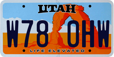 UT license plate W780HW