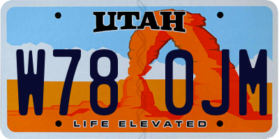 UT license plate W780JM