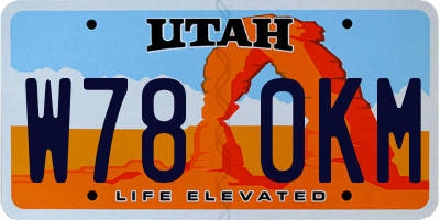 UT license plate W780KM