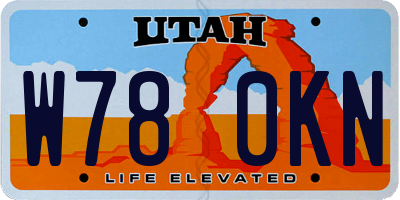 UT license plate W780KN