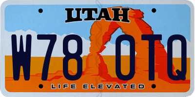 UT license plate W780TQ