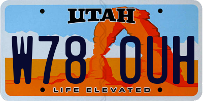 UT license plate W780UH