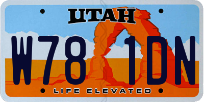 UT license plate W781DN