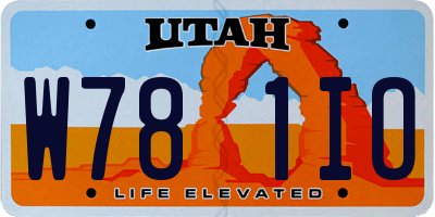UT license plate W781IO