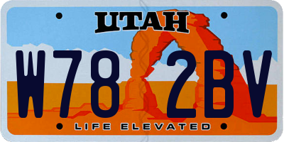 UT license plate W782BV