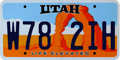 UT license plate W782IH