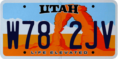 UT license plate W782JV