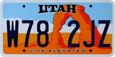 UT license plate W782JZ