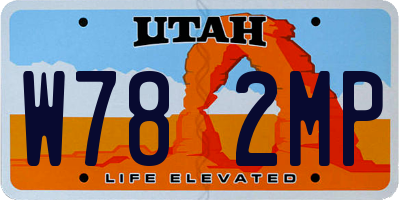 UT license plate W782MP