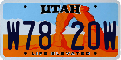 UT license plate W782OW