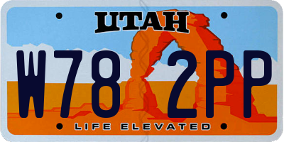 UT license plate W782PP