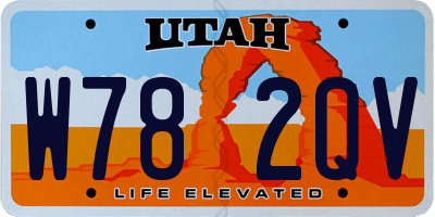 UT license plate W782QV
