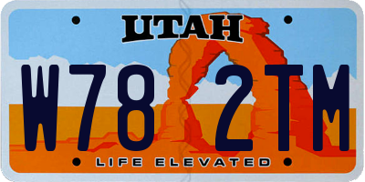 UT license plate W782TM