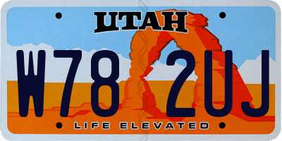 UT license plate W782UJ