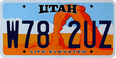 UT license plate W782UZ