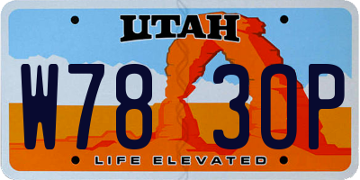 UT license plate W783OP