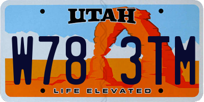 UT license plate W783TM